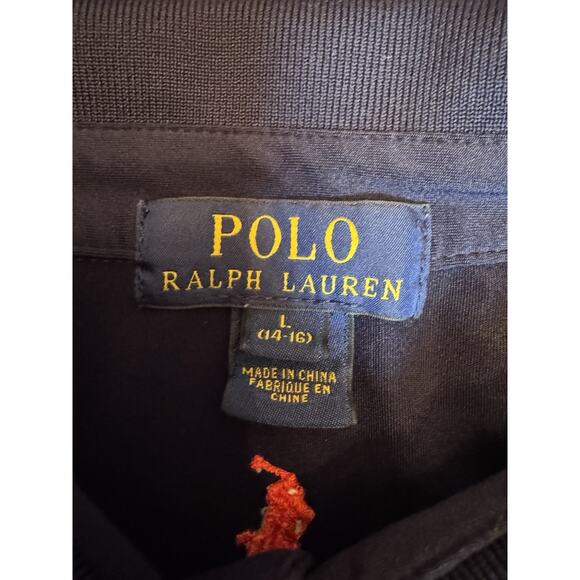 Congressional Country Club Boys Performance Golf Polo Ralph Lauren Navy 14/16 - Picture 13 of 14